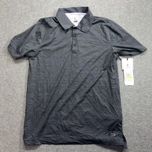 Fila Men's Tennis Melange Polo Small Adrenaline Perform Dark Gray UPF 50 NWT